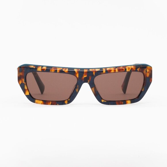 Alain Mikli A0 5053 Armitage 002/73 Teal Brown Tortoise Shield Sunglasses - Picture 4 of 14